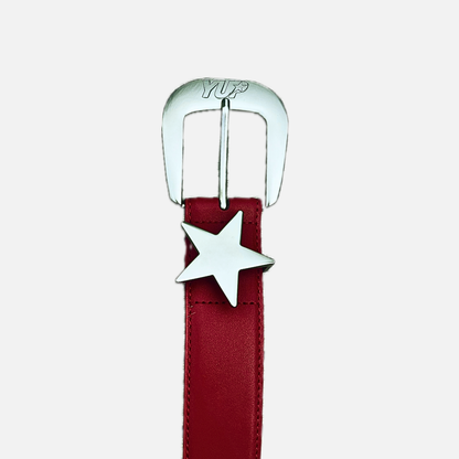 STARKEEPER - Red Leather Belt