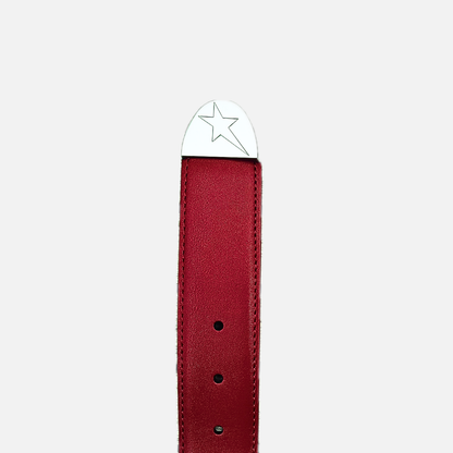 STARKEEPER - Red Leather Belt