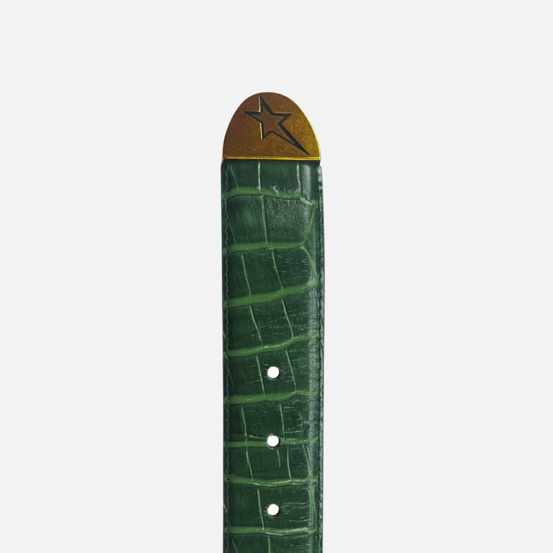 CROCO — Green Croc Embossed Leather