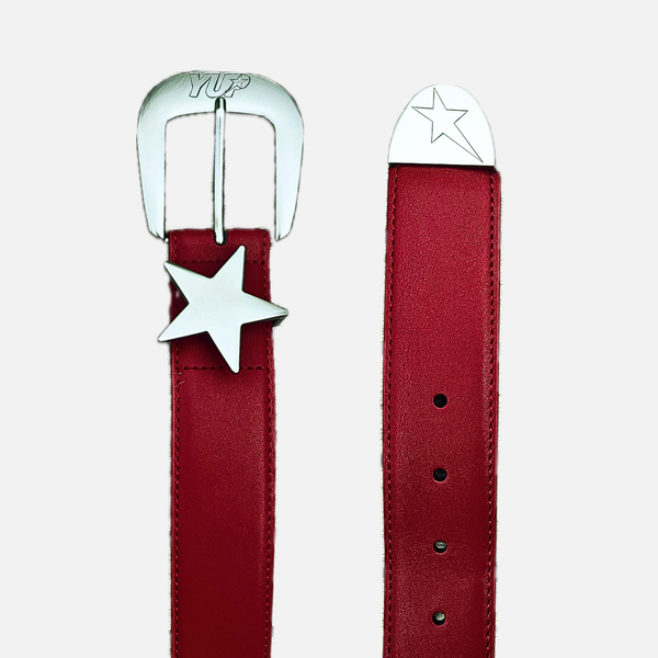 STARKEEPER - Red Leather Belt