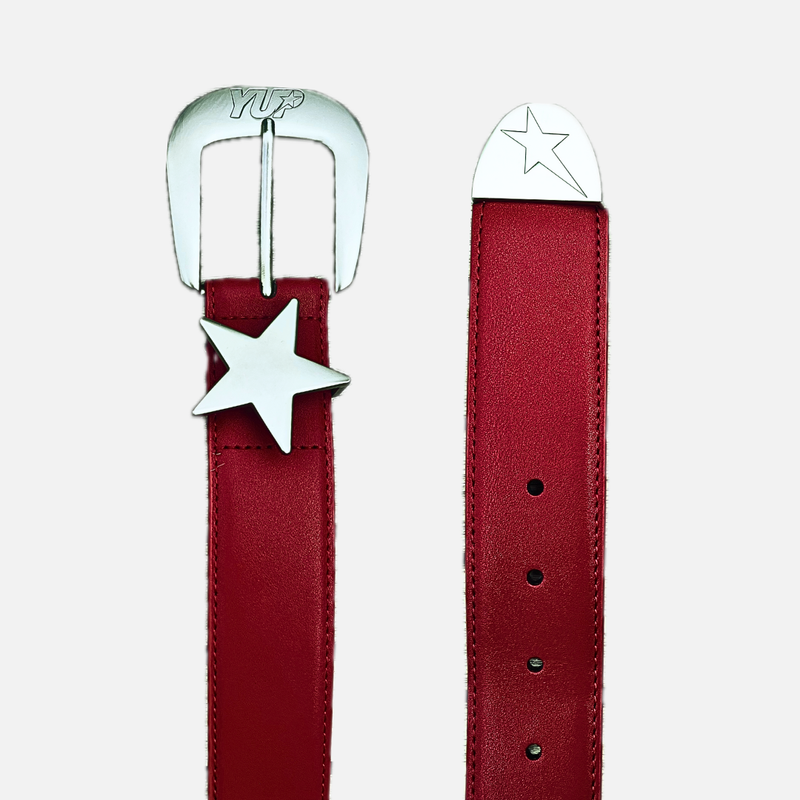 STARKEEPER - Red Leather Belt