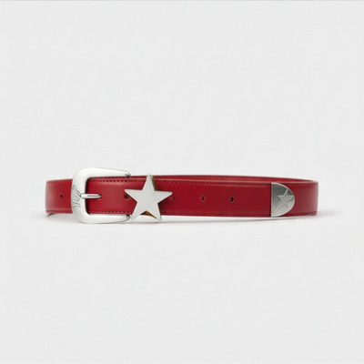 STARKEEPER - Red Leather Belt