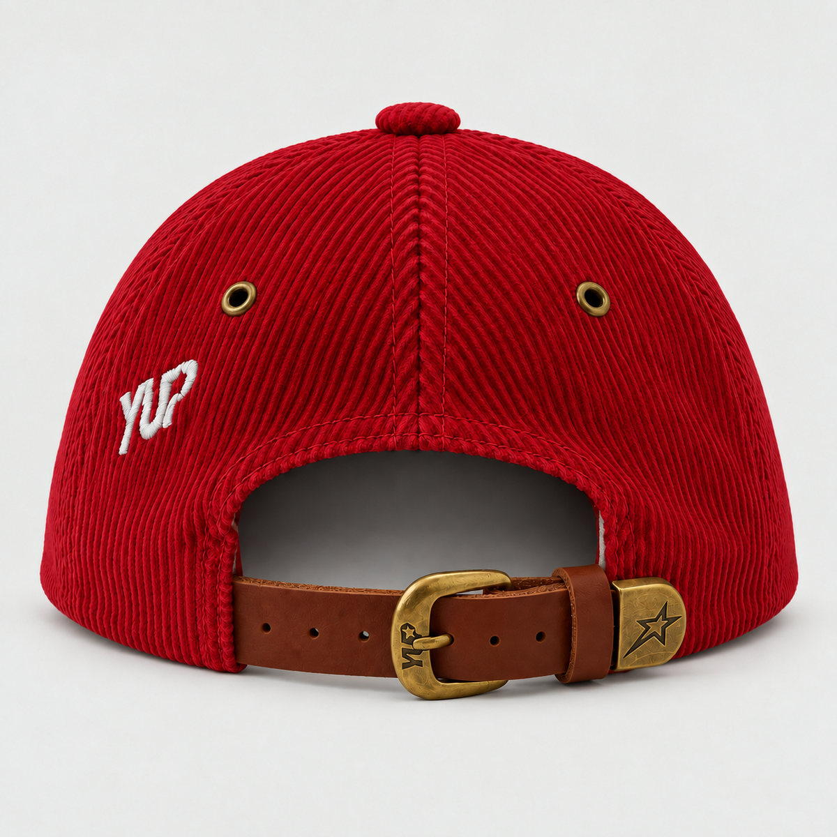 HOTHEAD red five-panel cap — back view on light grey background